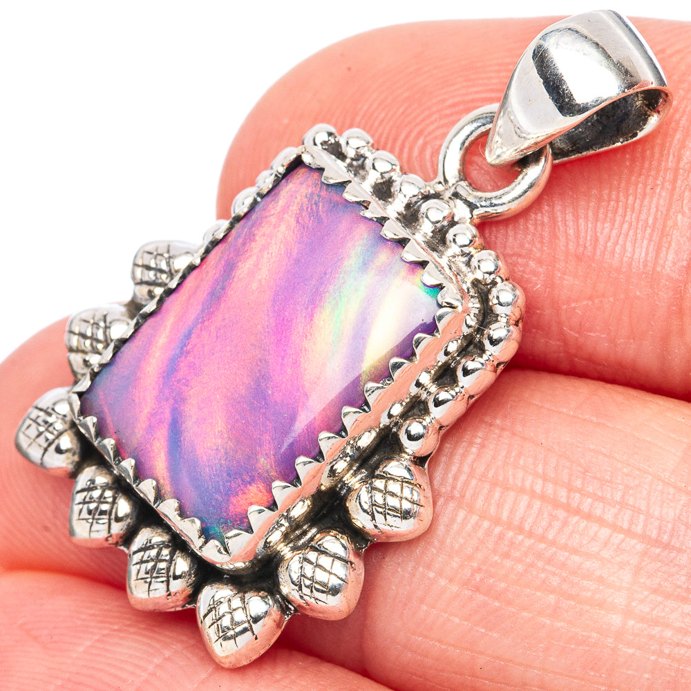 Value Aura Opal Pendant 1 1/4" (925 Sterling Silver) P42187