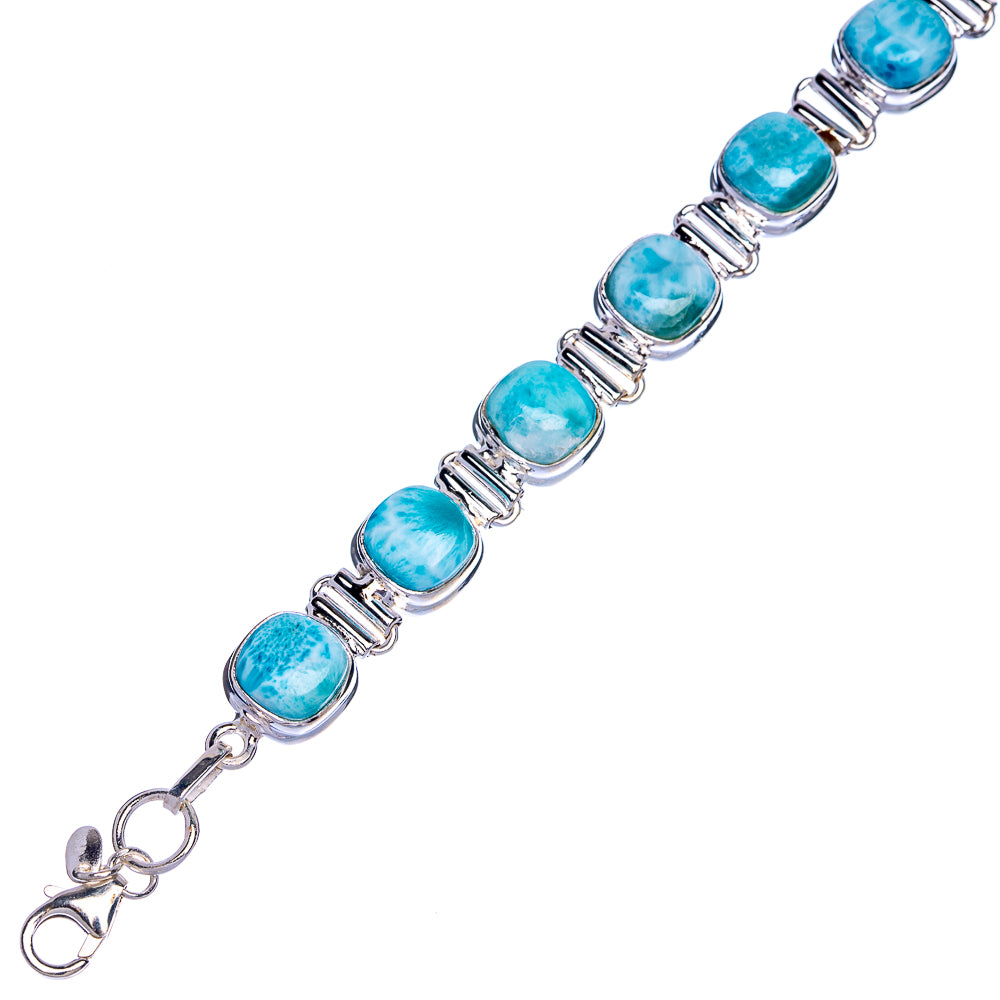 Larimar Bracelets 6 1/2 To 8 1/8" (925 Sterling Silver) B90329