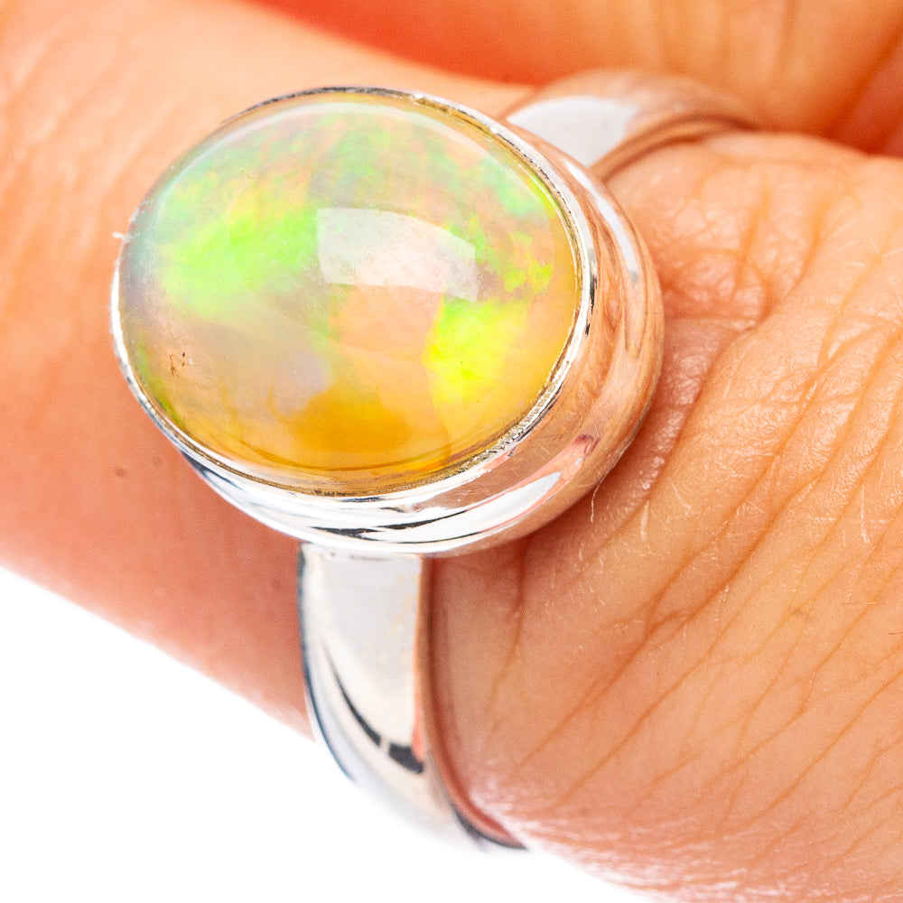 Large Rare Ethiopian Opal Ring Size 7 (925 Sterling Silver) R4998