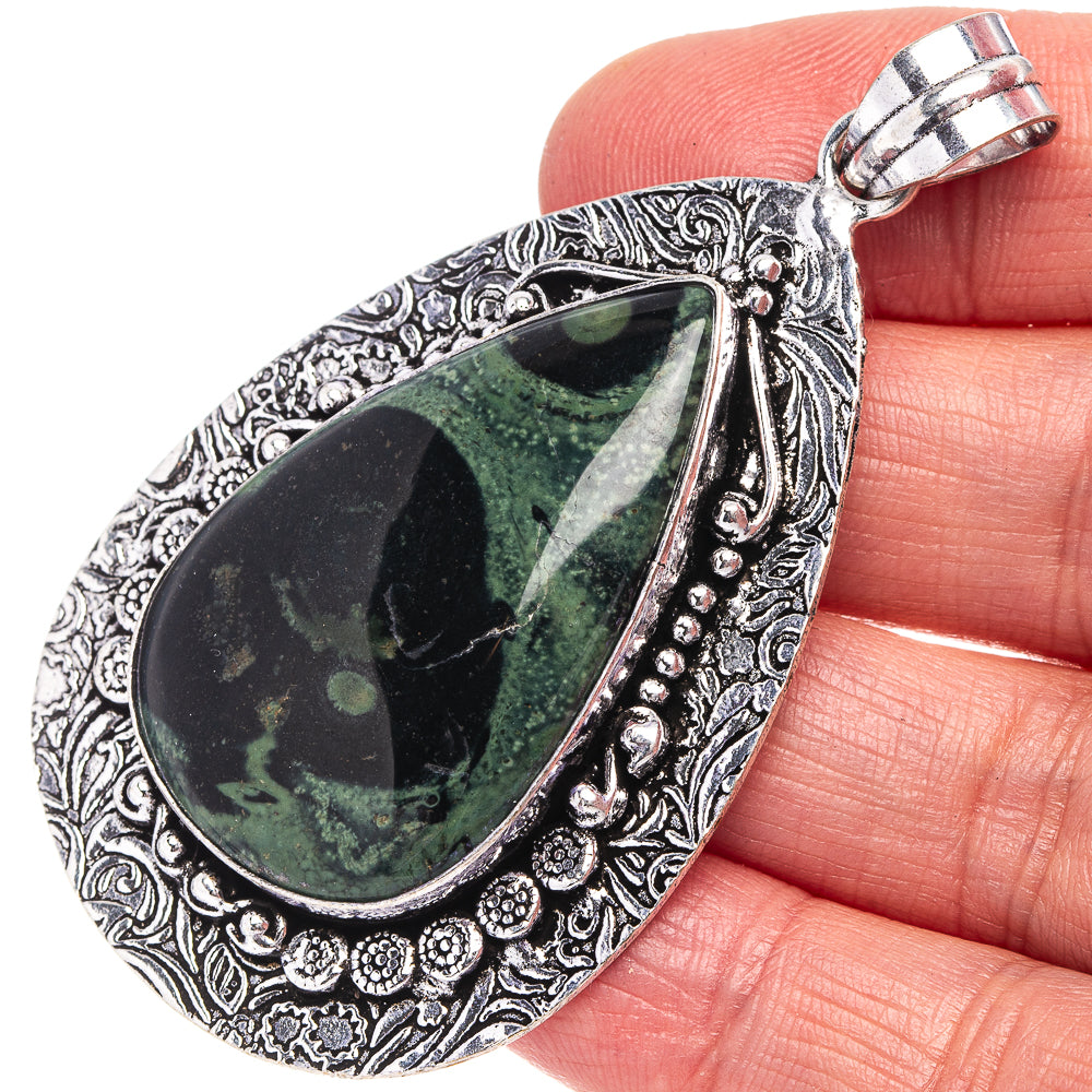 Galaxy  Jasper Pendant 2 5/8" (German Silver)