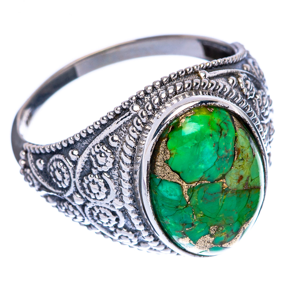 Green Copper Composite Turquoise Ring Size 8.75 (925 Sterling Silver) R146433