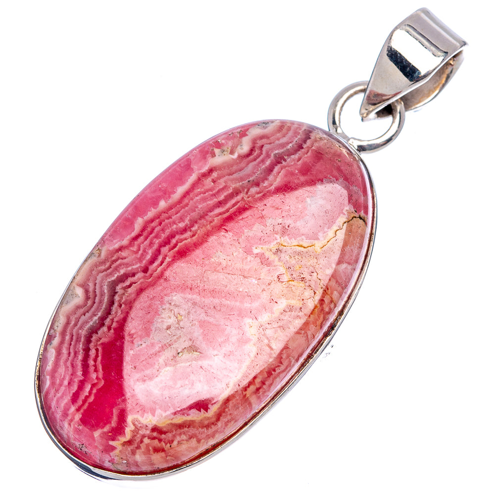 Premium Rhodochrosite Pendant 1 7/8" (.925 Sterling Silver)
