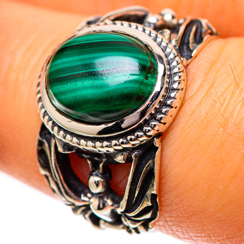 Malachite Ring Size 7.25 (925 Sterling Silver) RING138957