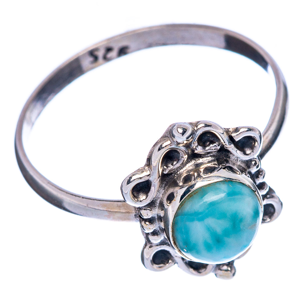 Rare Larimar Ring Size 6.75 (925 Sterling Silver) R146403