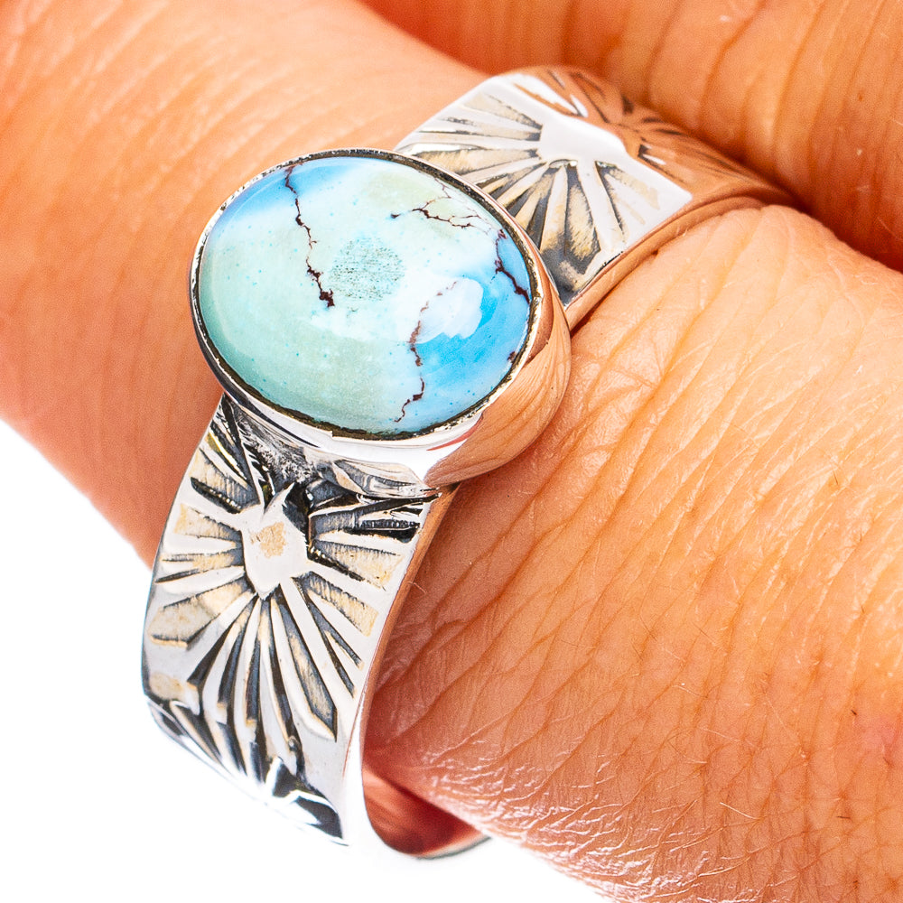 Rare Golden Hills Turquoise Ring Size 9.75 (925 Sterling Silver) R8575