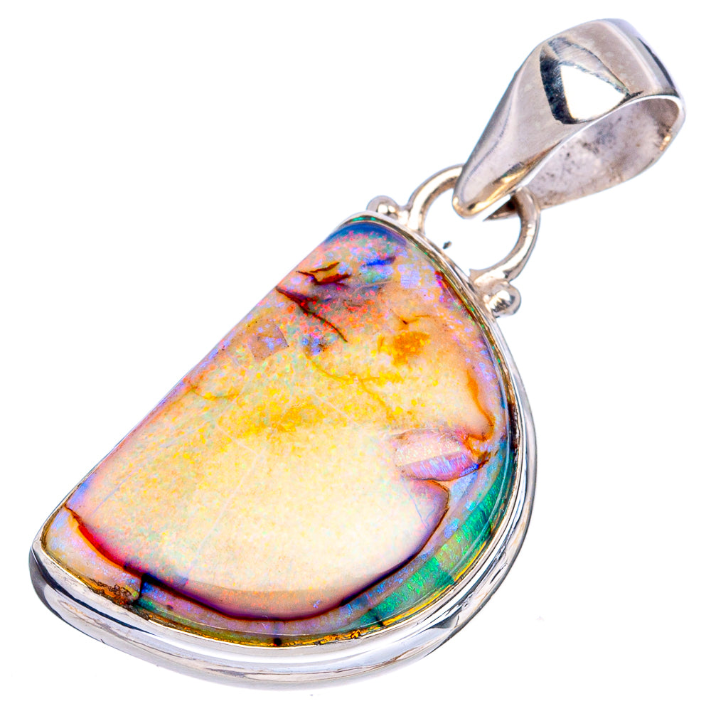 Rare Sterling Opal Pendants 1 3/8" (925 Sterling Silver) P43282