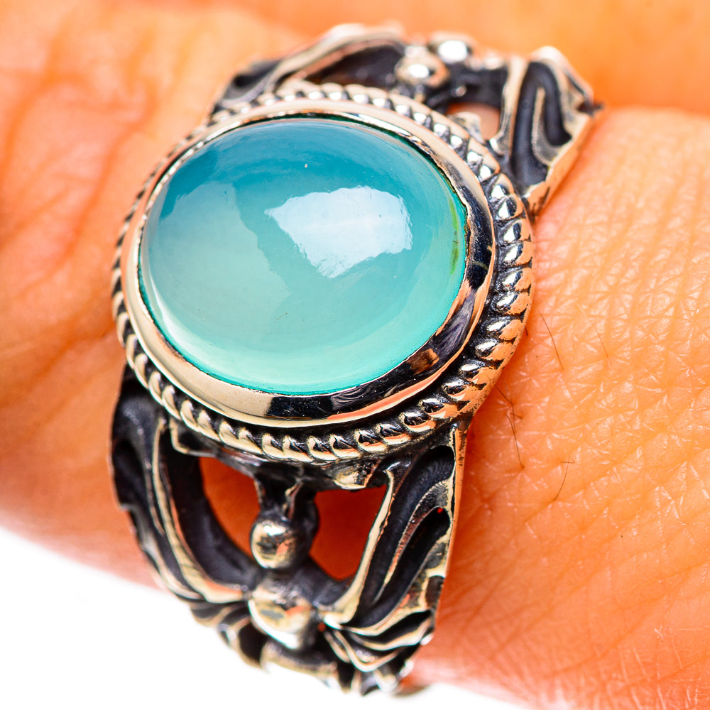 Aqua Chalcedony Ring Size 9.5 (925 Sterling Silver) RING138425