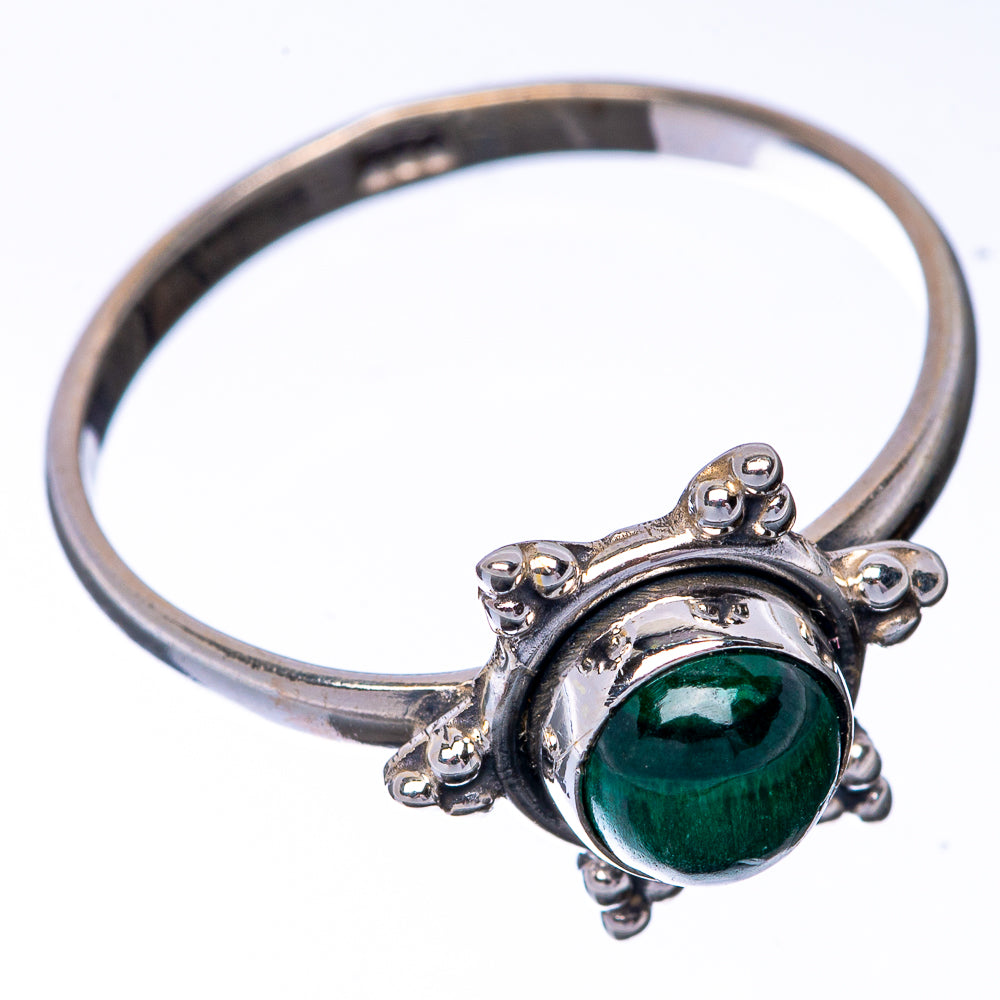 Malachite Dainty Ring Size 8.5 (925 Sterling Silver) R145205