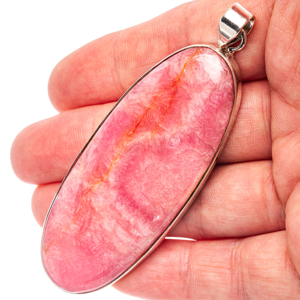 Premium Rhodochrosite Pendant 3 1/8" (.925 Sterling Silver)