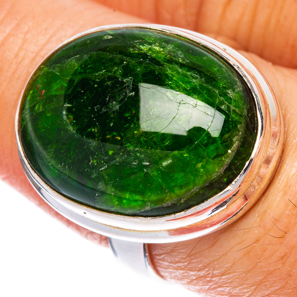 Rare Chrome Diopside Ring Size 8 (925 Sterling Silver) R1370