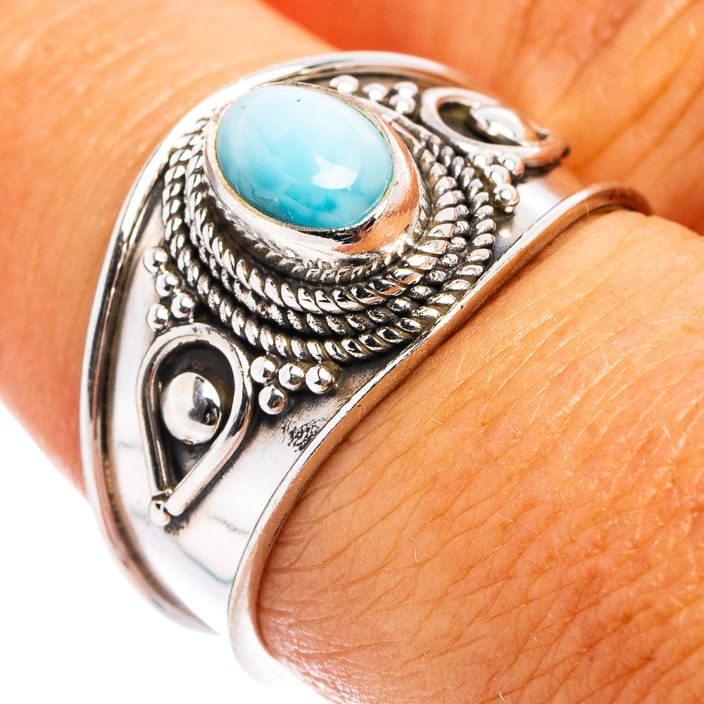 Rare Larimar Cocktail Ring Size 7.75 (.925 Sterling Silver)