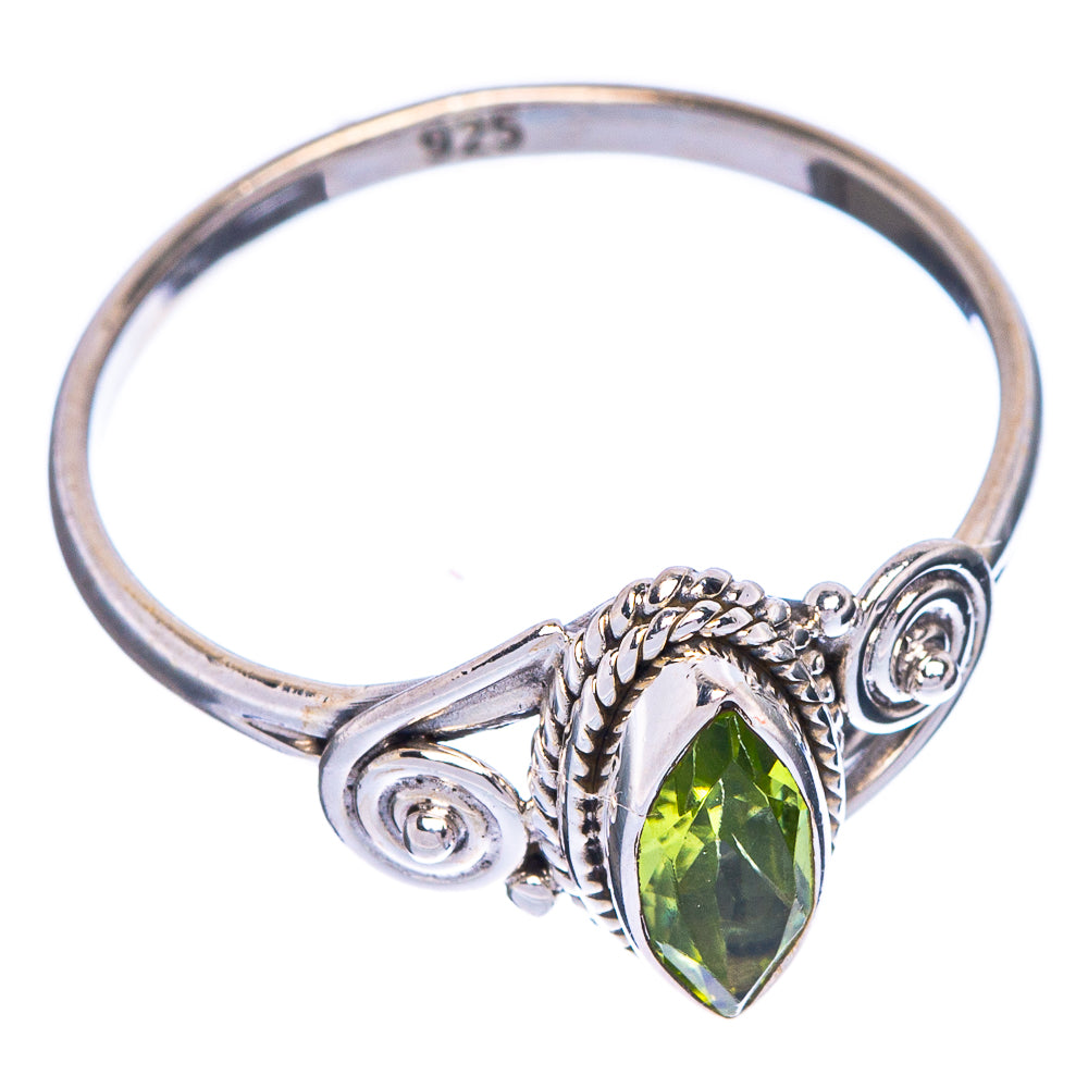 Peridot Dainty Ring Size 7.5 (925 Sterling Silver) R1076