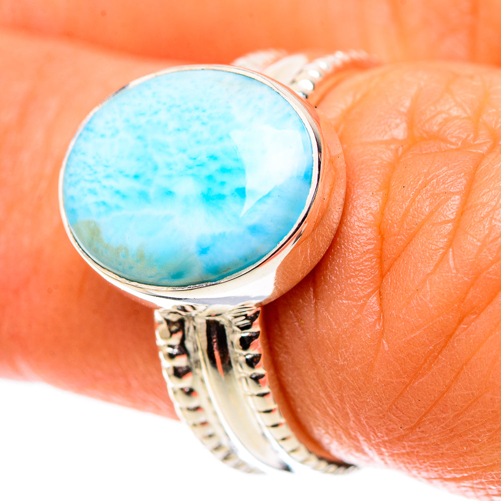 Premium Larimar Ring Size 6 (925 Sterling Silver) RING138241