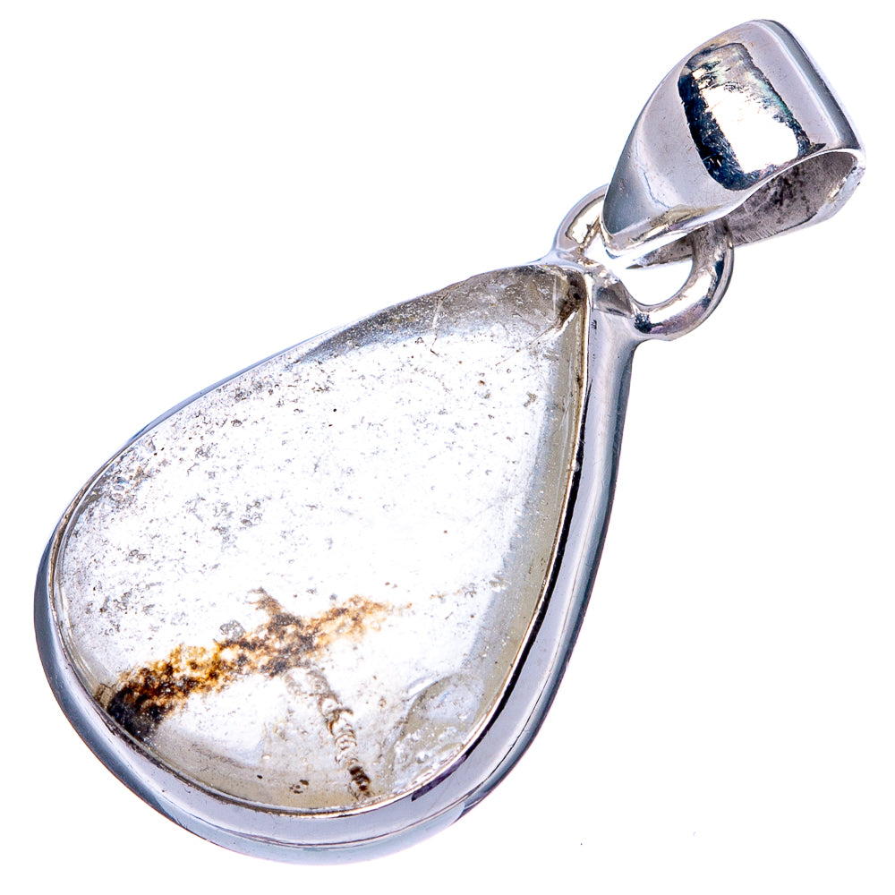 Rare Libyan Desert Glass 925 Sterling Silver Pendant 1 1/8" (925 Sterling Silver) P42605