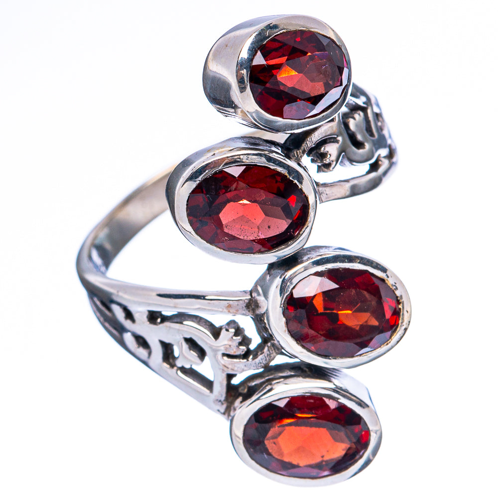 Garnet Ring Size 6.75 (925 Sterling Silver) R3364