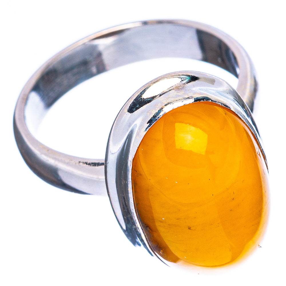 Rare Bone Amber Ring Size 5 (925 Sterling Silver) R5031