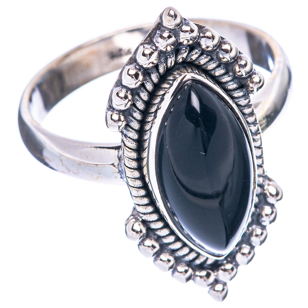 Black Onyx 925 Sterling Silver Ring Size 7.75 (925 Sterling Silver) R5395