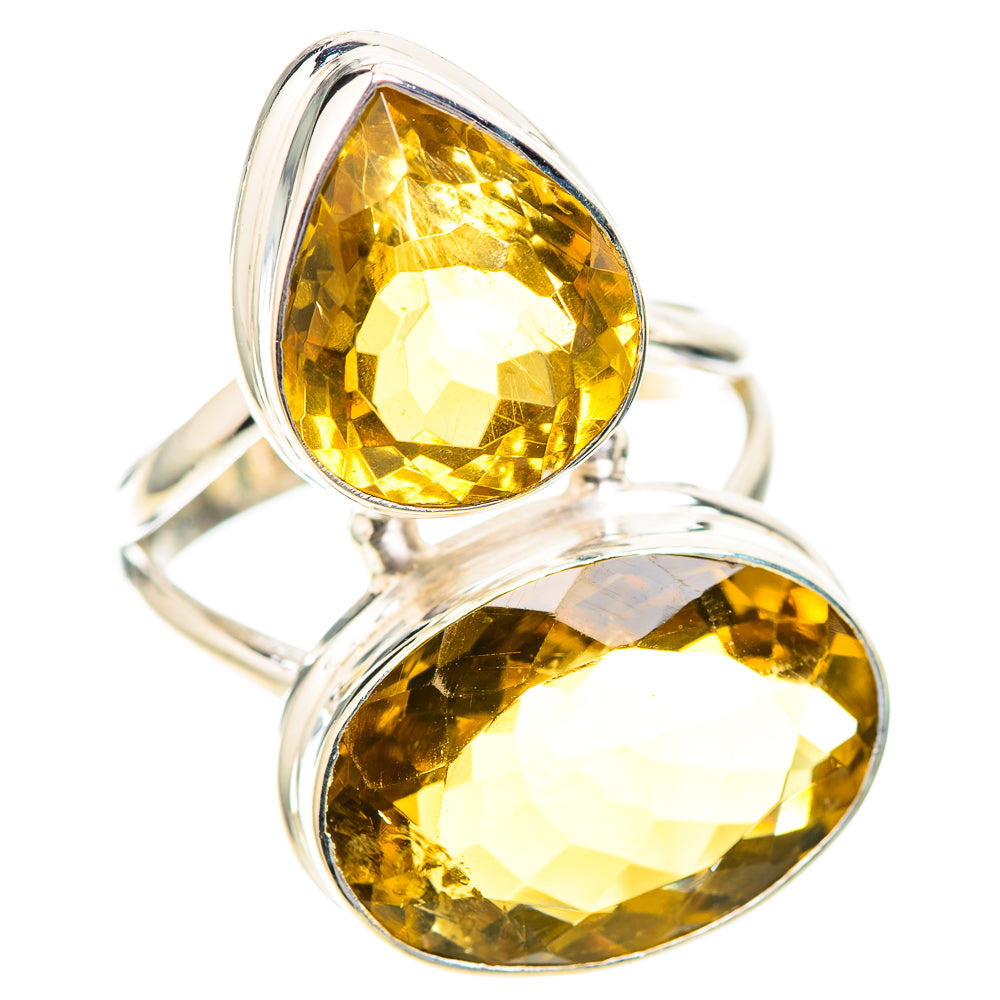 Large Faceted Citrine Ring Size 9 (925 Sterling Silver) RING138880