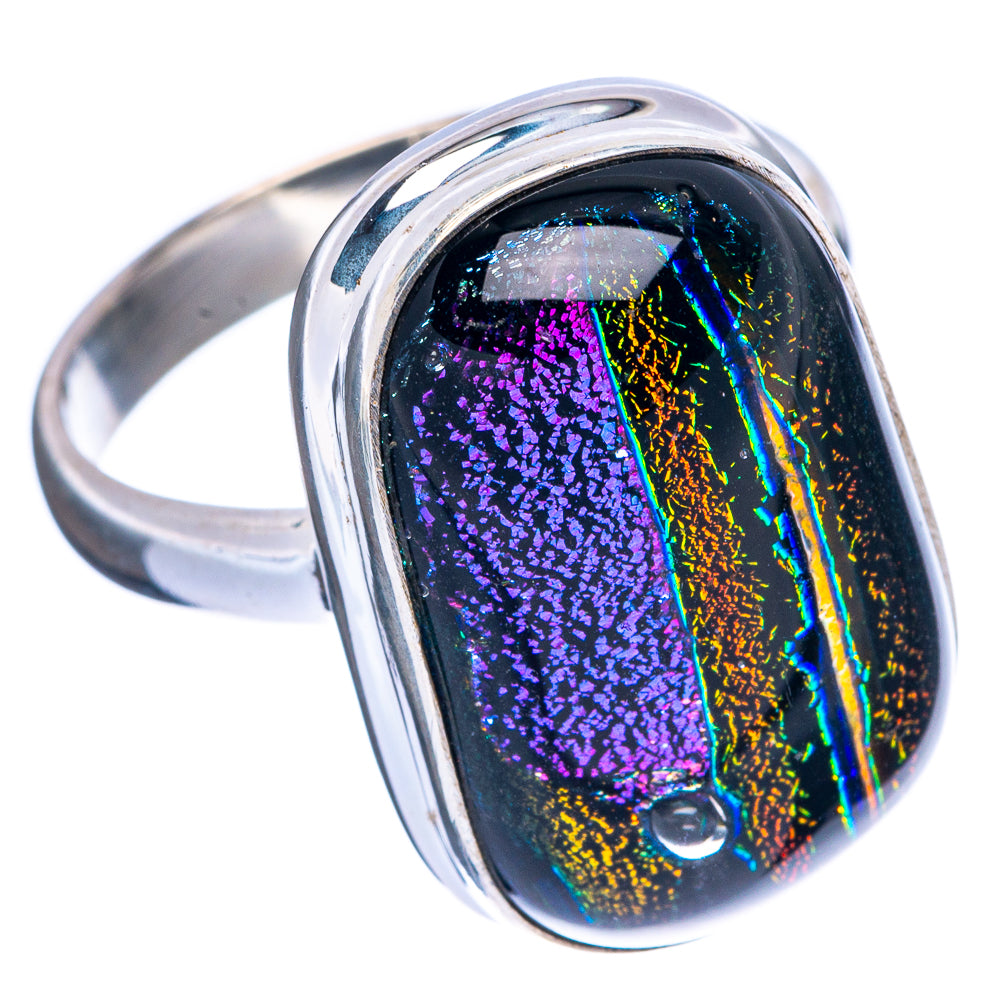 Dichroic Glass Ring Size 7.5 (925 Sterling Silver) R146230