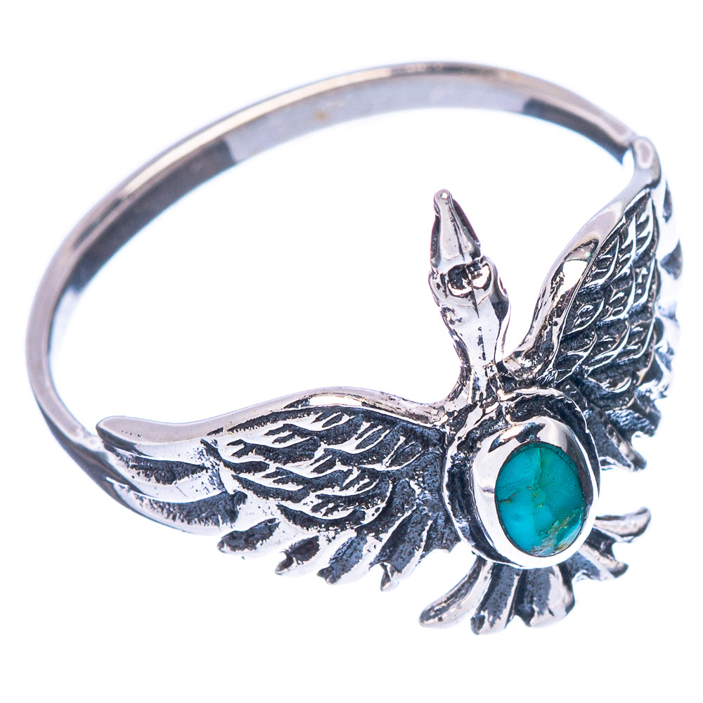 Rare Arizona Turquoise Phenix Ring Size 8.5 (925 Sterling Silver) R2310