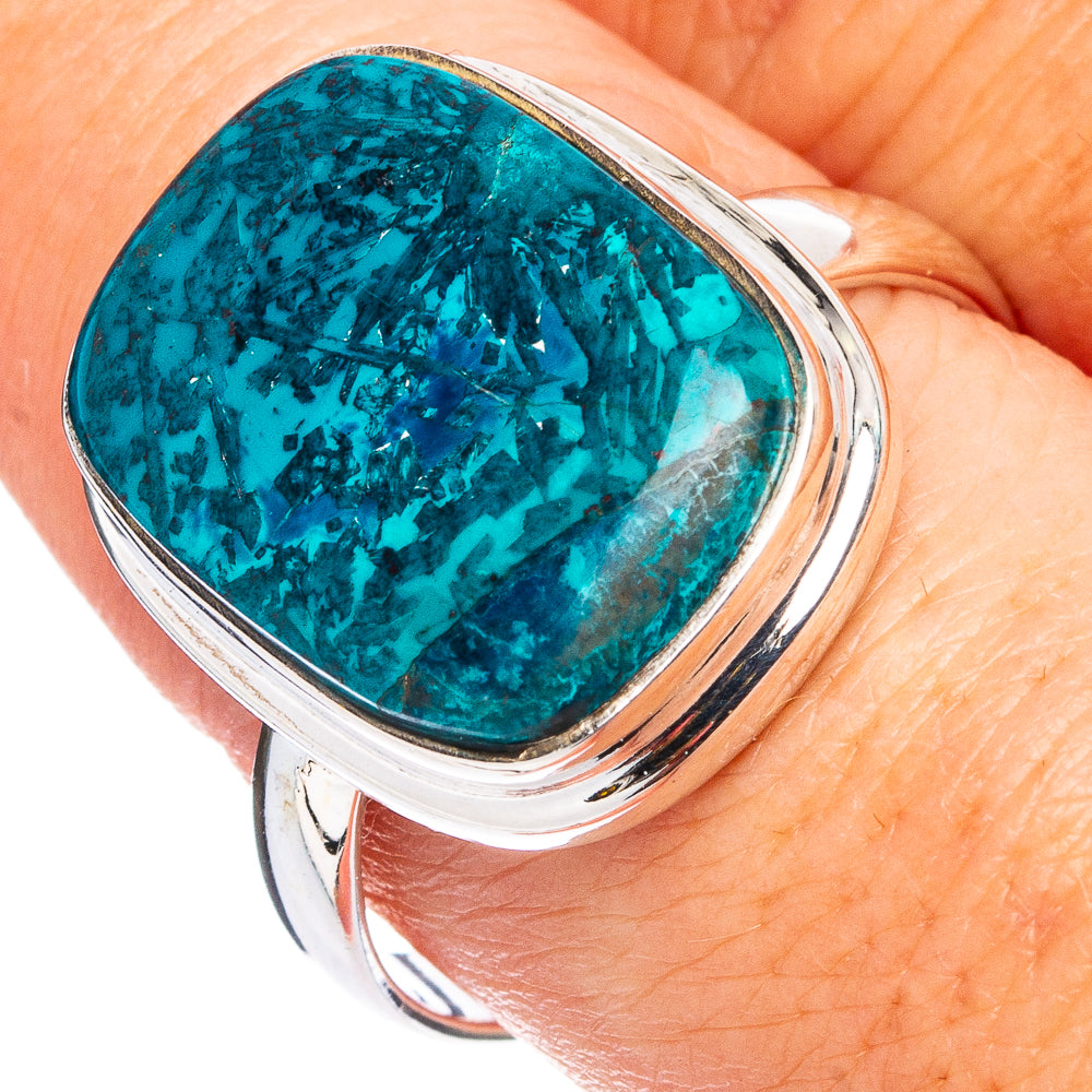 Peruvian Chrysocolla Ring Size 10 (.925 Sterling Silver)