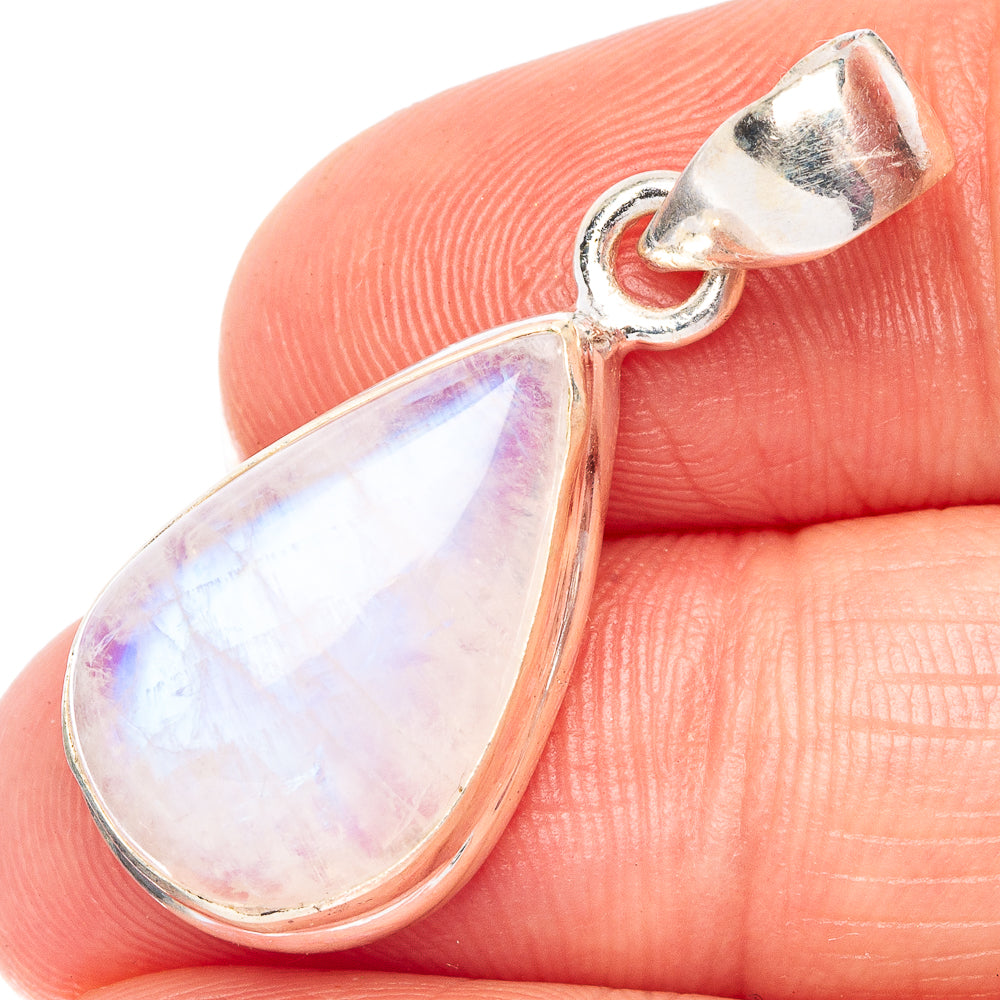 Rainbow Moonstone Pendant 1 1/4" (925 Sterling Silver) P44867