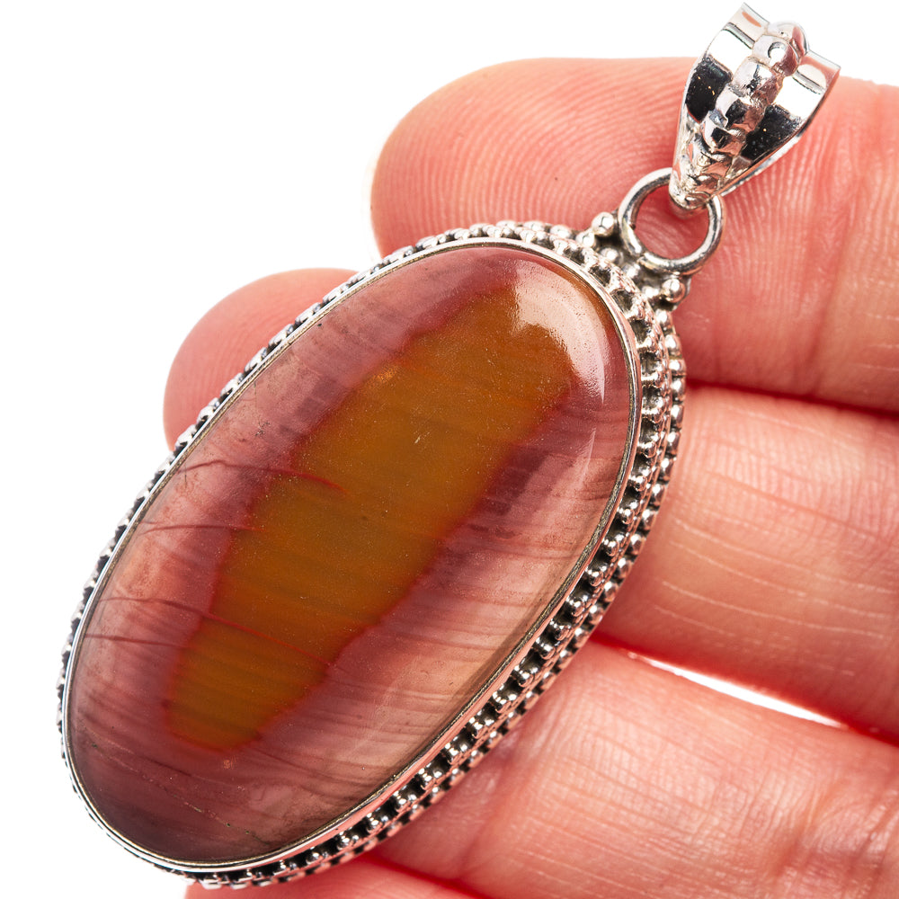 Imperial Jasper Pendant 2 1/8" (925 Sterling Silver) P39015
