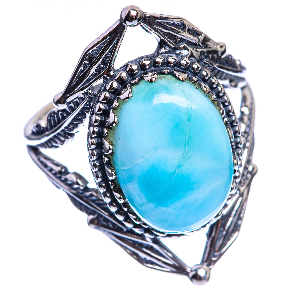 Larimar 925 Sterling Silver Ring Size 8.5