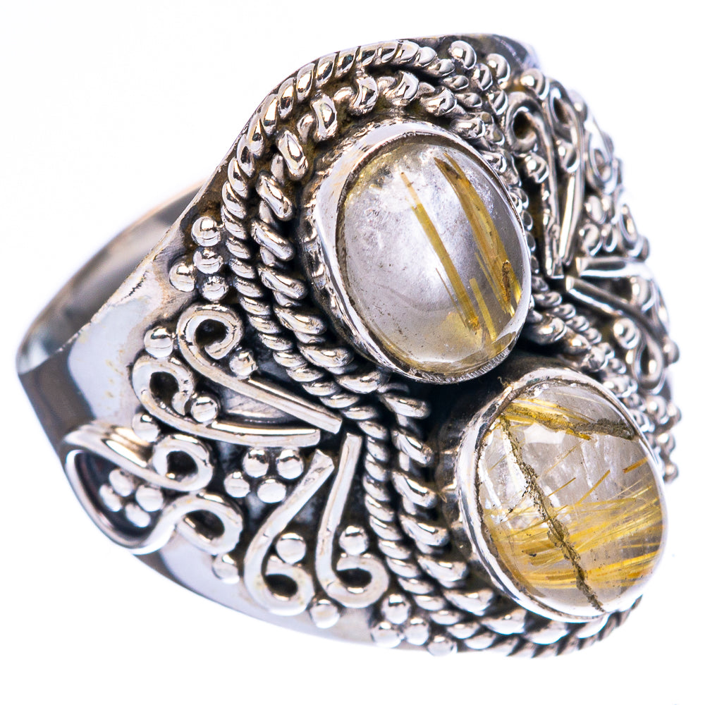 Rutilated Quartz Ring Size 8.75 (925 Sterling Silver) R4237