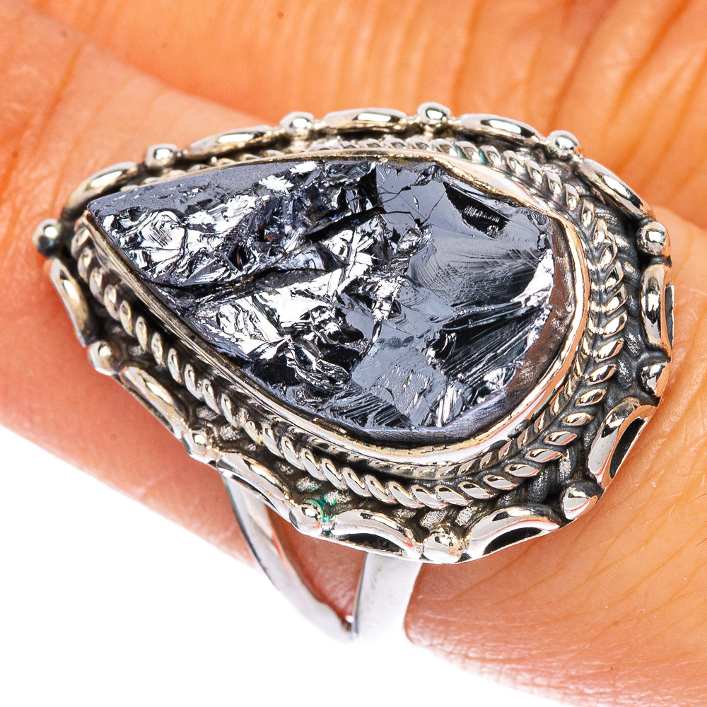 Raw Galena Ring Size 6.75 (925 Sterling Silver) R1307