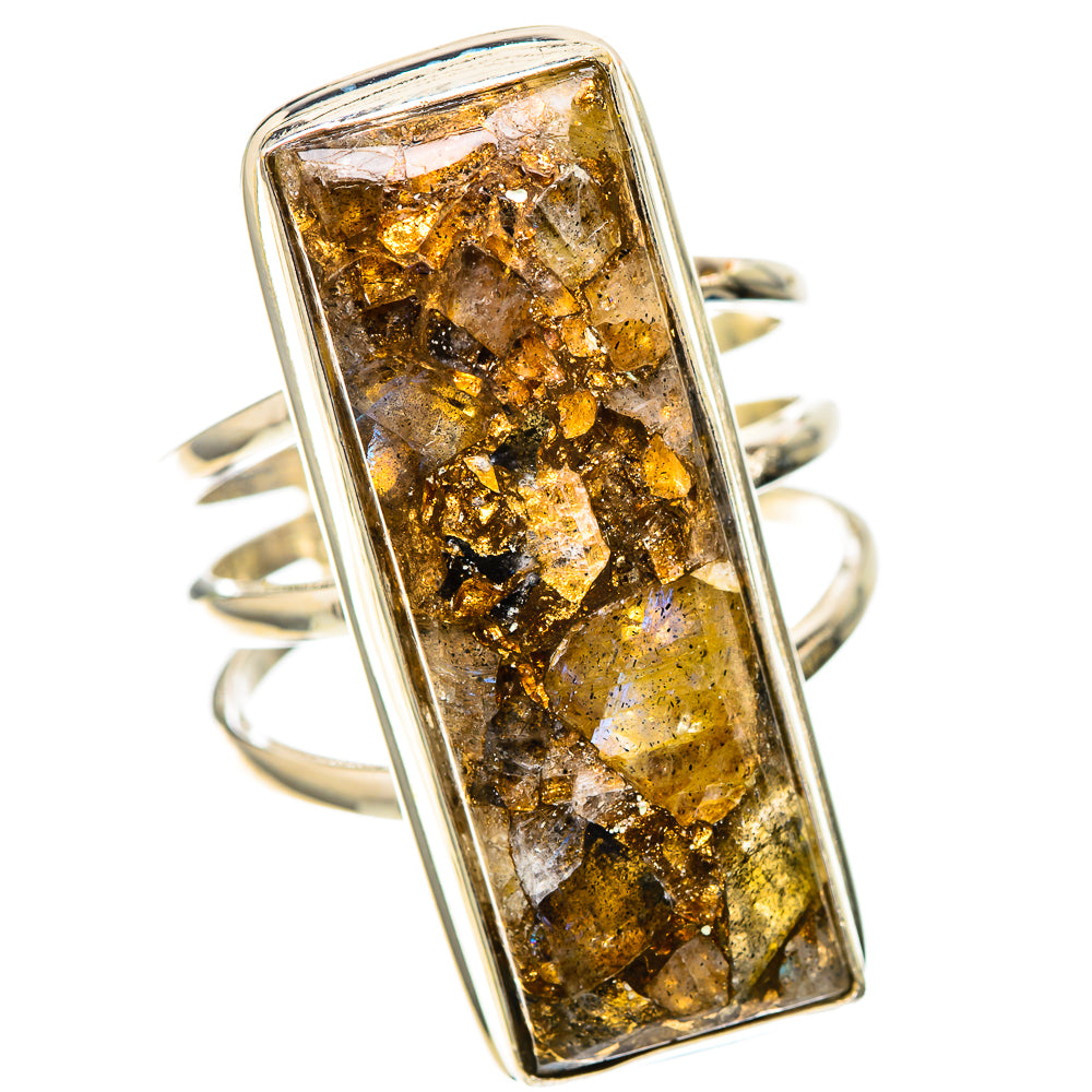Large Brecciated Labradorite Ring Size 9.75 (925 Sterling Silver) RING137939