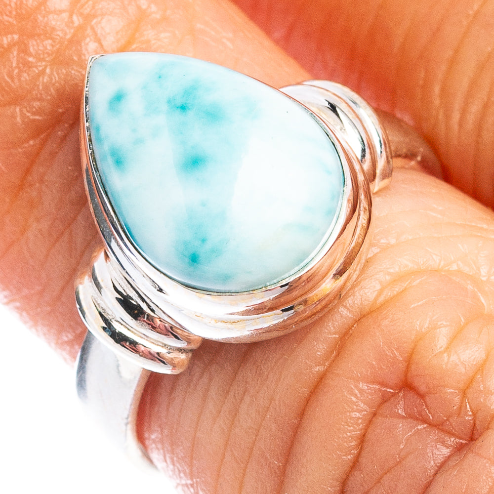 Rare Larimar Ring Size 5.75 (.925 Sterling Silver)