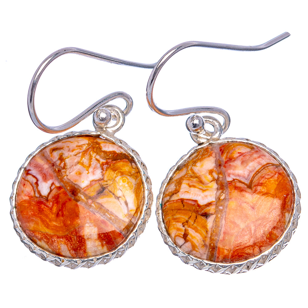 Rosetta Jasper Earrings 1 1/4" (.925 Sterling Silver)