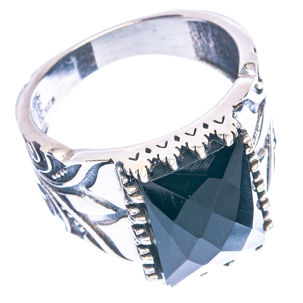 Black Onyx Ring Size 8.5 (925 Sterling Silver) R4772