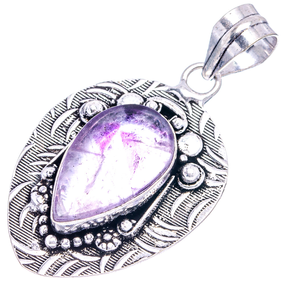 Amethyst Pendant 2 1/8" (German Silver)