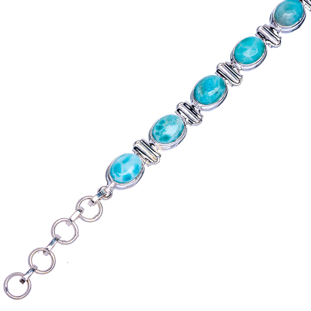 Larimar Bracelets 6 3/4 To 8 1/8" (925 Sterling Silver) B90322
