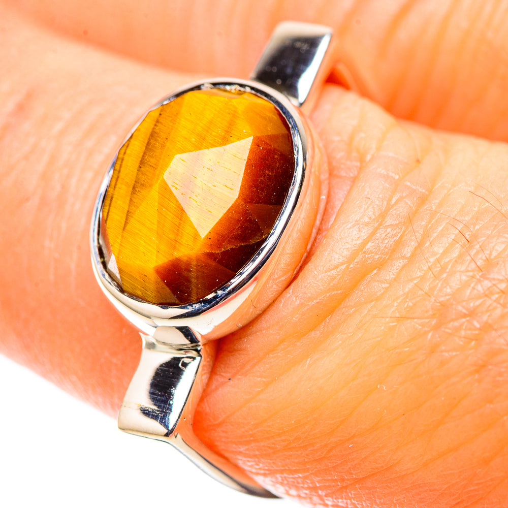 Premium Tiger Eye Ring Size 6.5 (925 Sterling Silver) RING138051