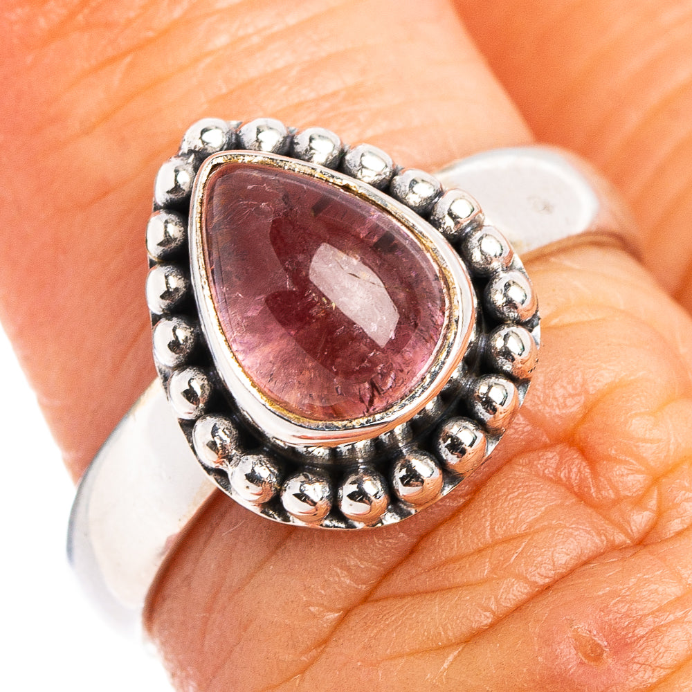 Rare Pink Tourmaline Ring Size 6 (.925 Sterling Silver)