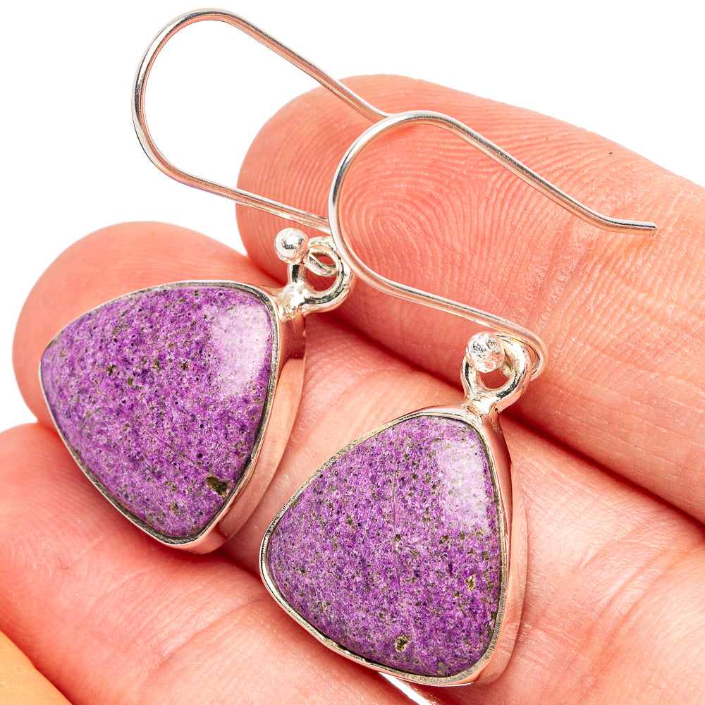 Stichtite Earrings 1 3/8" (925 Sterling Silver) E2743