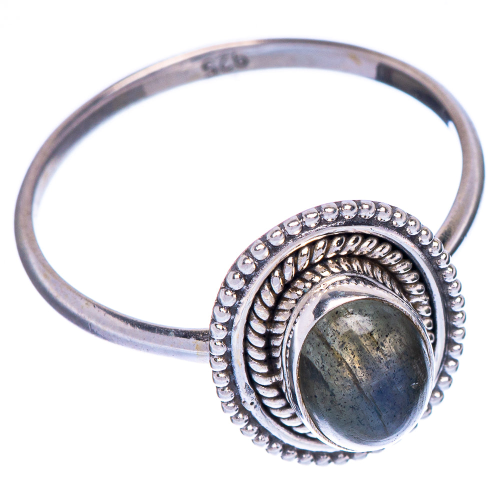 Labradorite Dainty Ring Size 8.75 (925 Sterling Silver) R1008