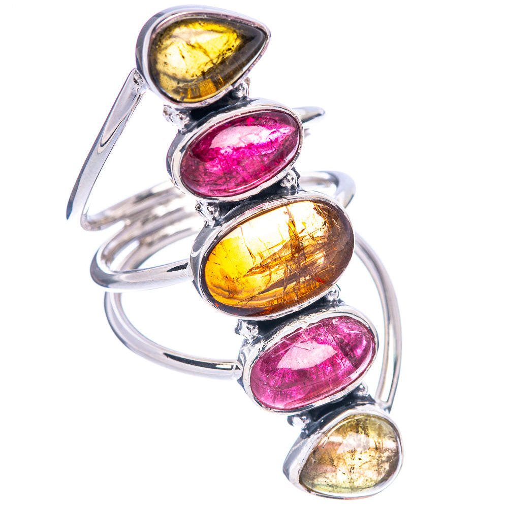 Signature Natural Tourmaline Ring Size 6.5 (925 Sterling Silver) R1801