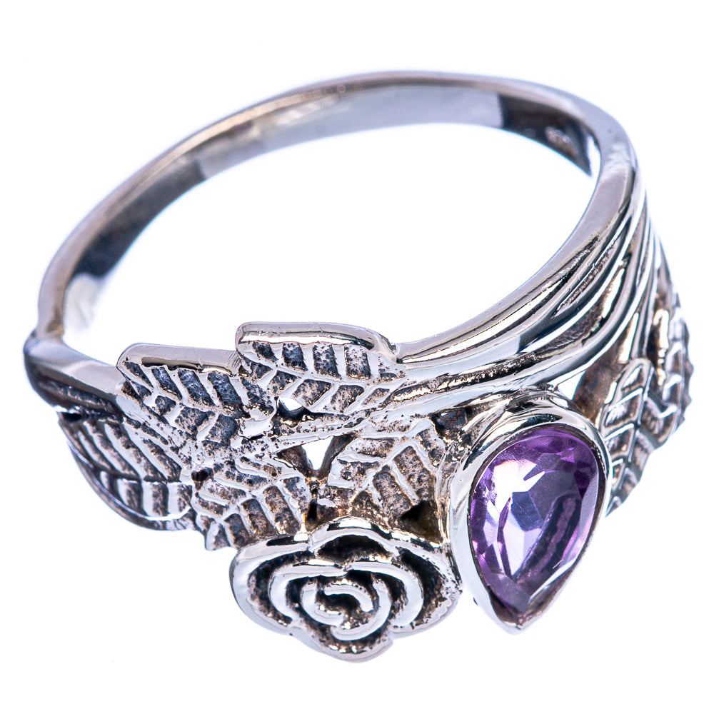 Faceted Amethyst Flower Ring Size 10 (925 Sterling Silver) R146417