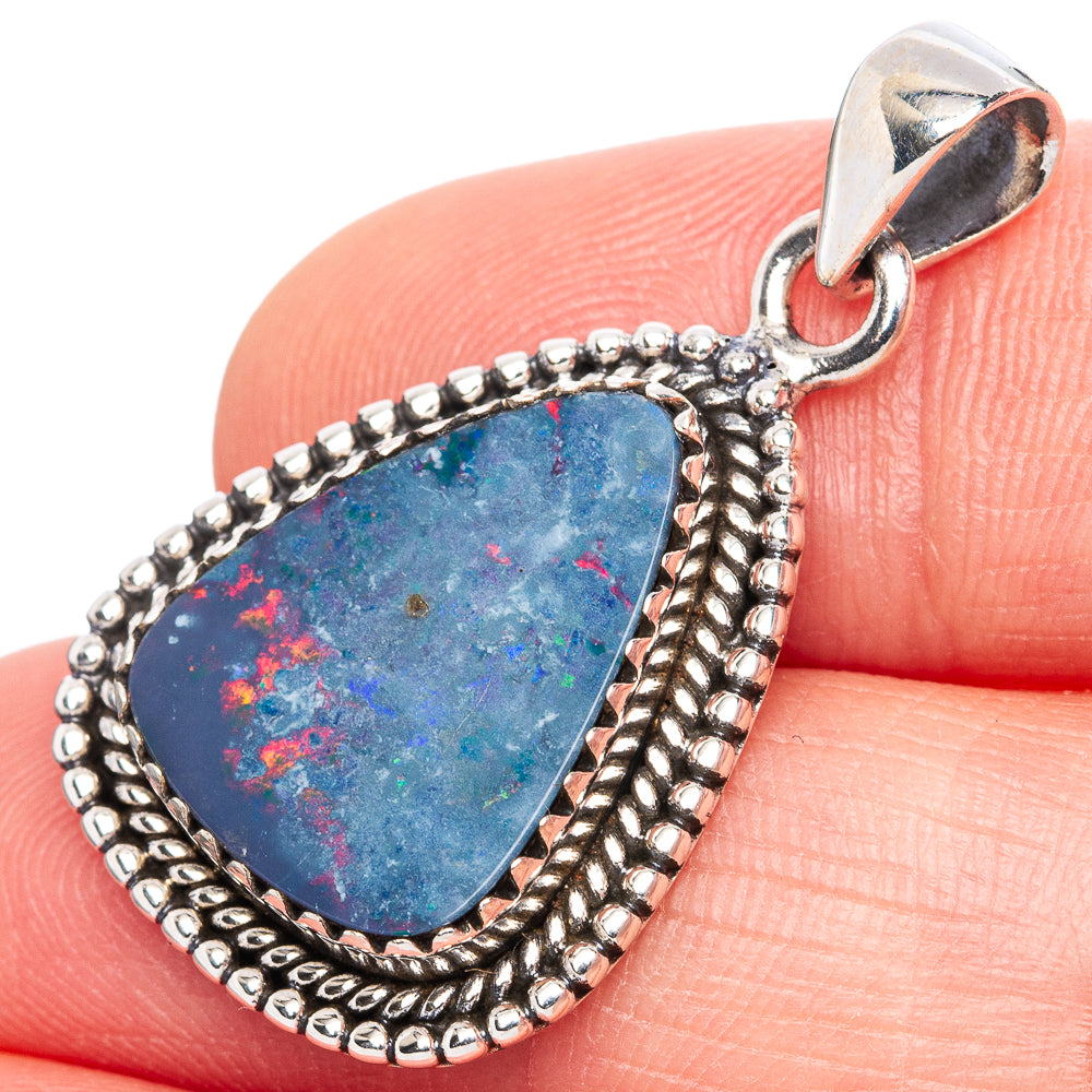 Doublet Opal Pendant 1 1/4" (925 Sterling Silver) P42139