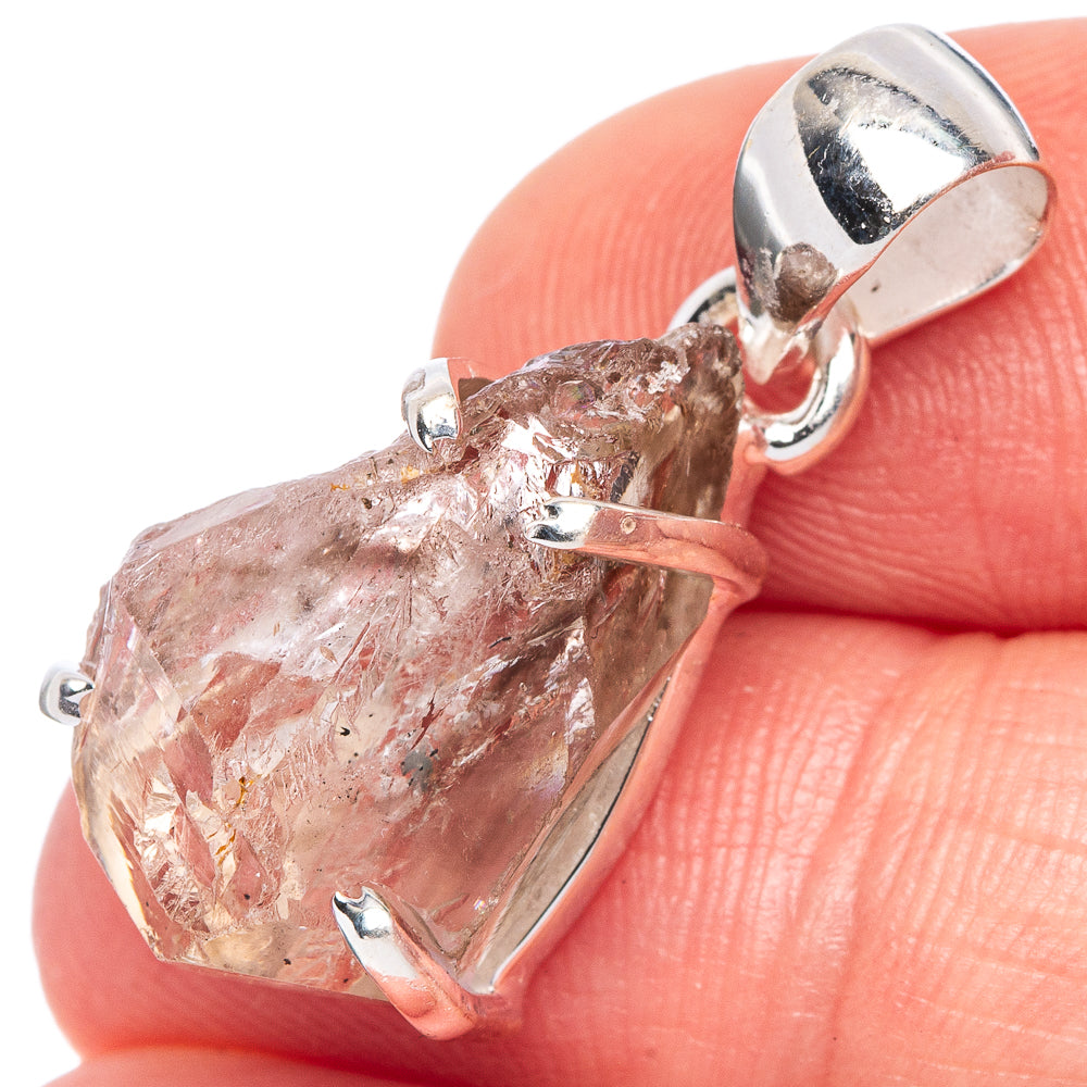 Rare Elestial Quartz Pendant 1 1/8" (925 Sterling Silver) P41500
