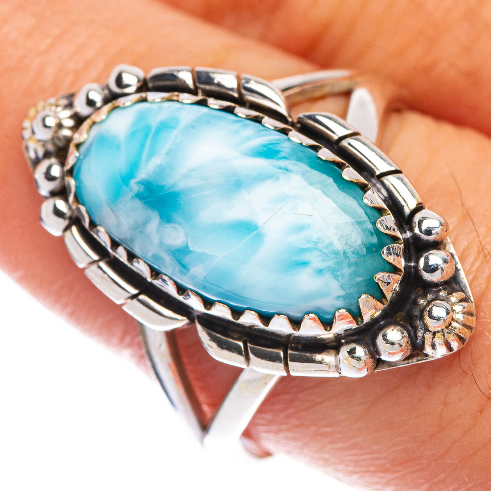 Larimar Ring Size 9 (925 Sterling Silver) R144642