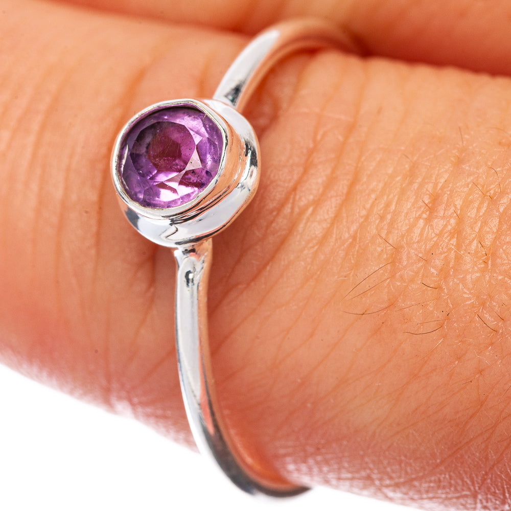 Faceted Amethyst Dainty Ring Size 9.25 (925 Sterling Silver) R145188