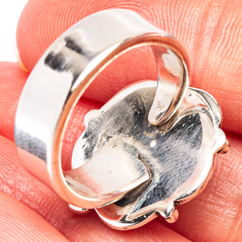 Exclusive Pink Dahlia Mohave Turquoise Heart Ring Size 7 Adjustable (.925 Sterling Silver)