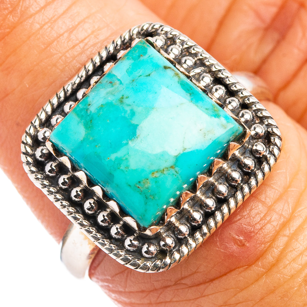 Mohave Turquoise Ring Size 8 (.925 Sterling Silver)