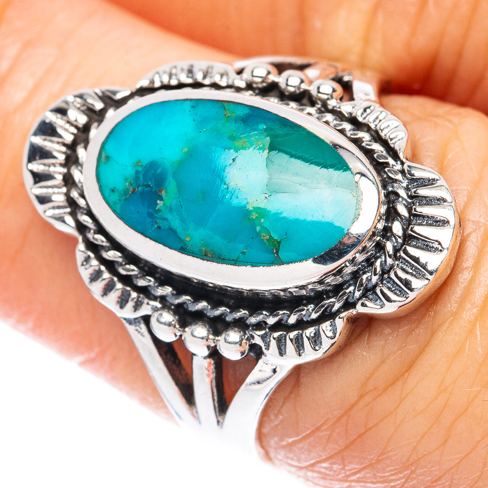 Rare Arizona Turquoise Ring Size 6.75 (925 Sterling Silver) R3393