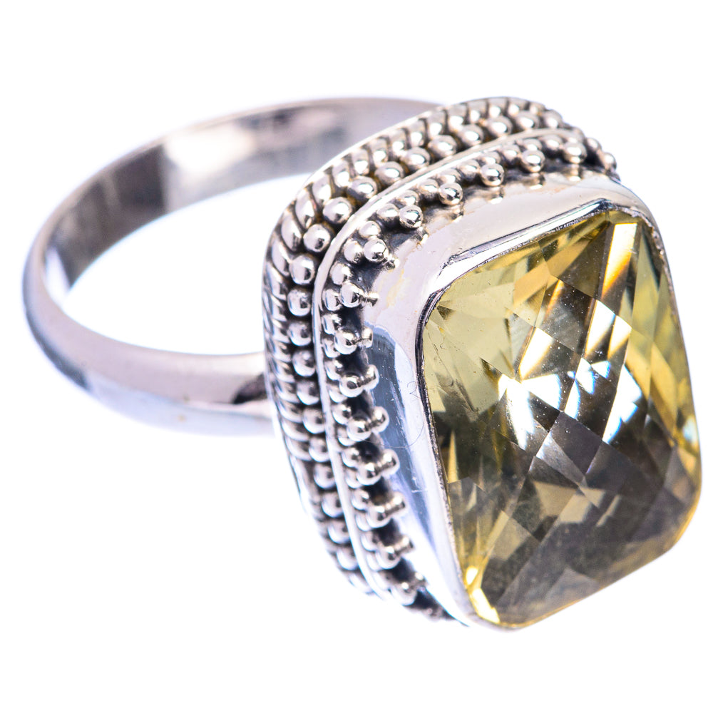 Faceted Citrine Ring Size 7 (925 Sterling Silver) R140901